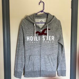 Mens Hollister Zip Up Hoodie, Size Small